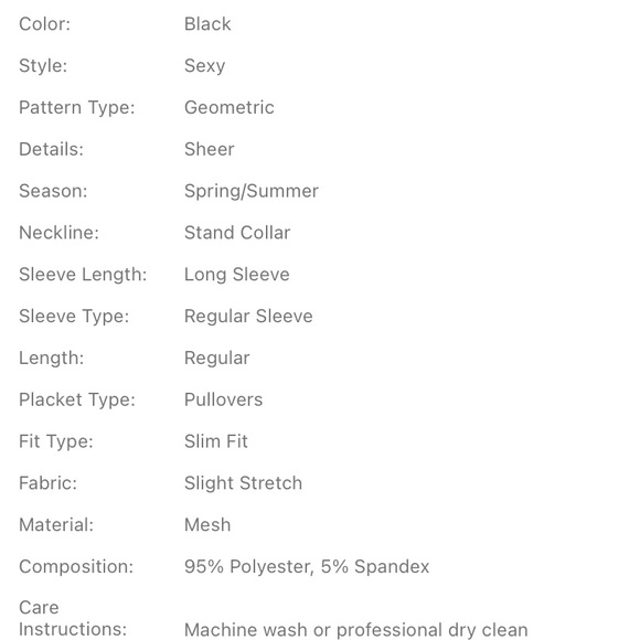 SHEIN mock-neck Geo mesh top - Picture 5 of 5